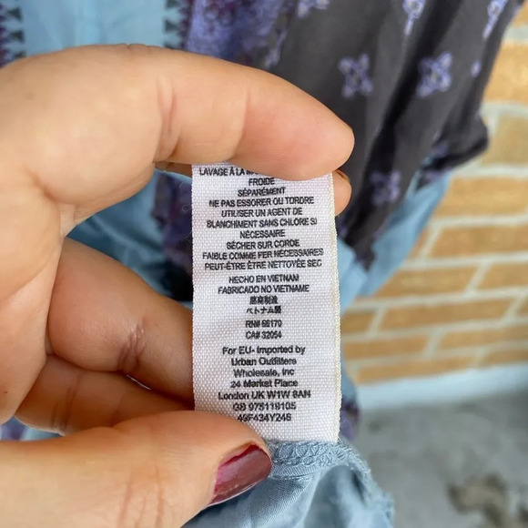Free People Dusty Blue Santa Cruz Kimono small - Picture 6 of 13